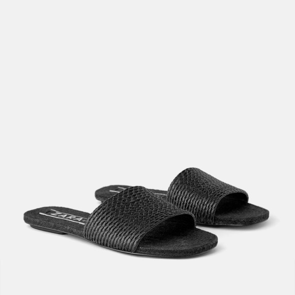 black woven sandals